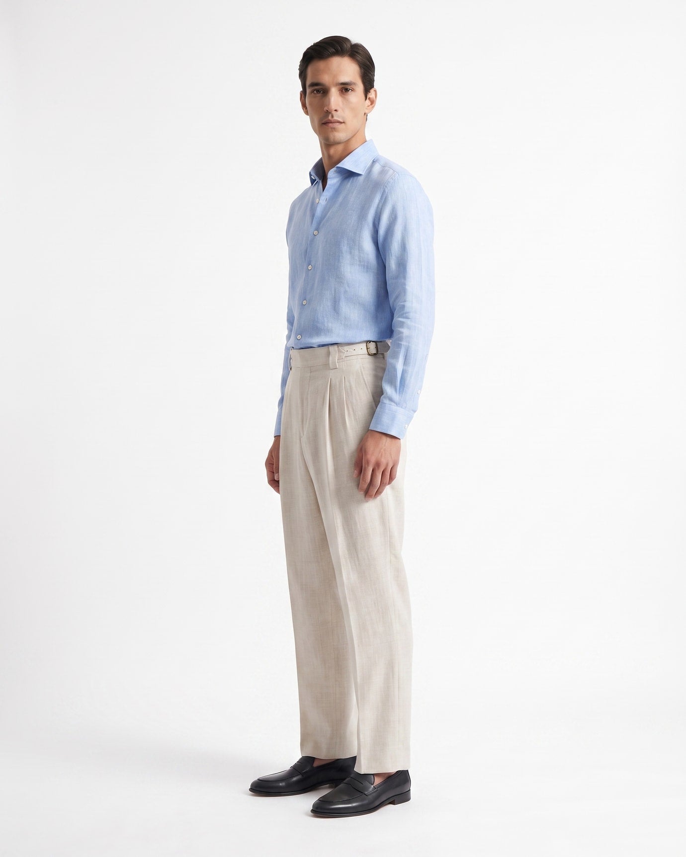 Vintage Tencel Linen Straight Leg Casual Pants