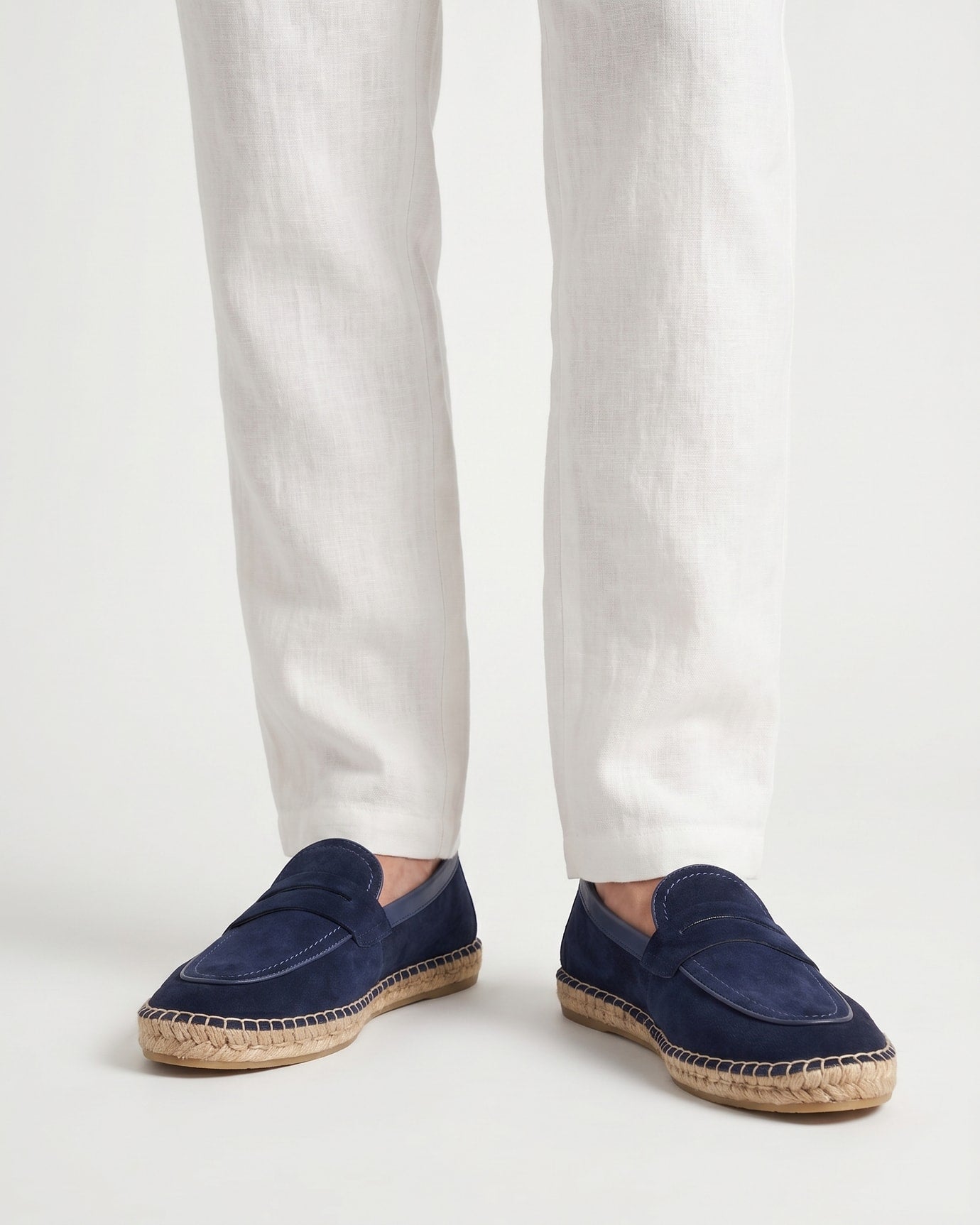 Mediterranean Suede Slip-On Loafers