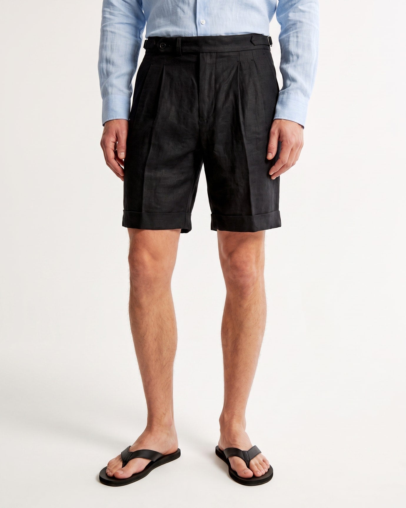 St Tropez Pleated Linen Shorts