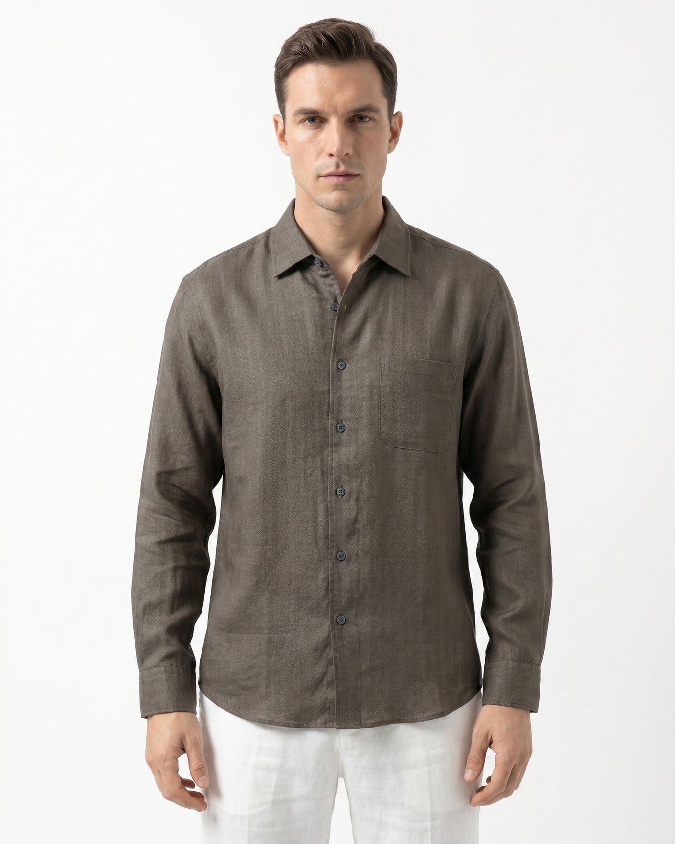 Retro Vintage Lyocell Linen Shirt