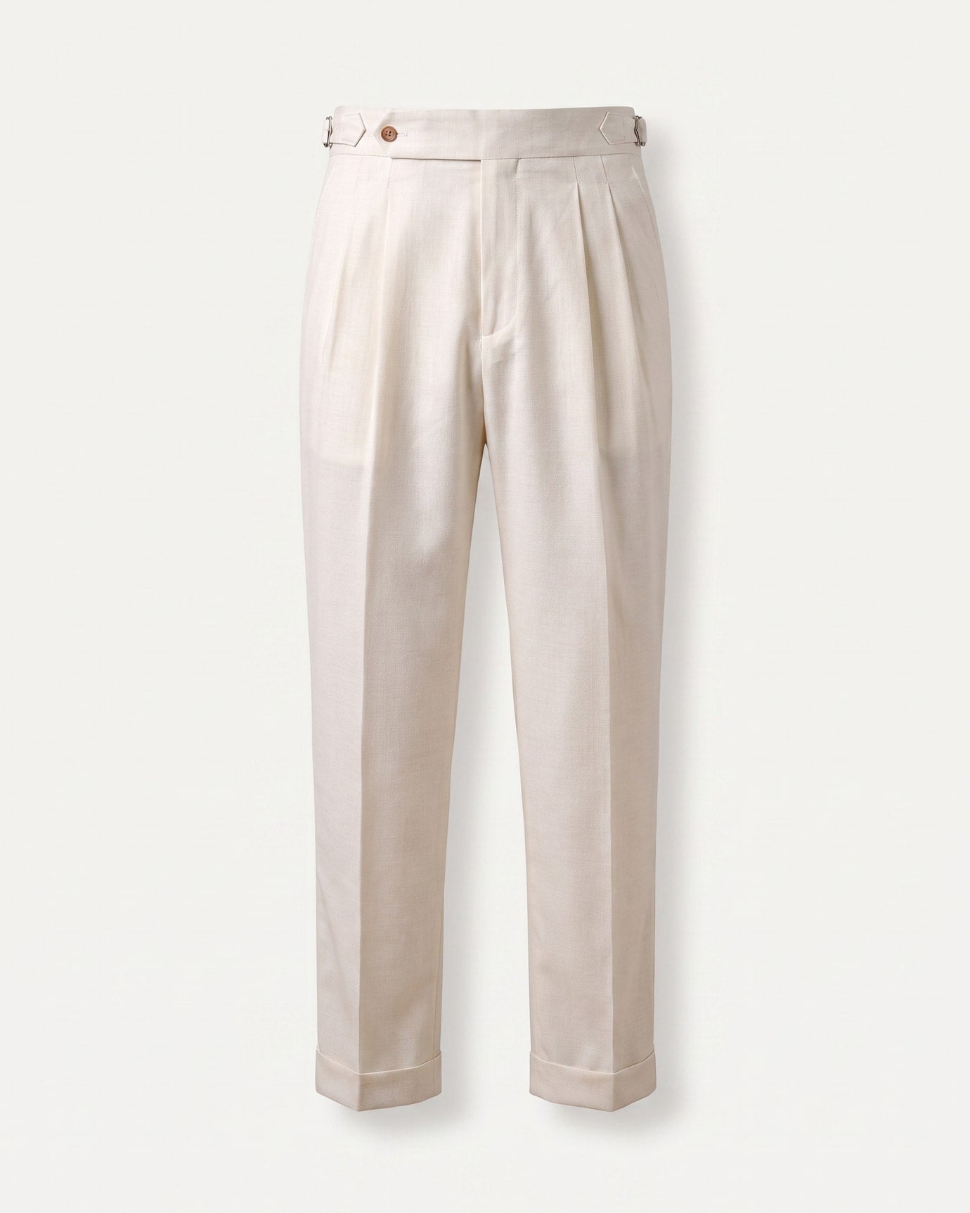 Napoli Neapolitan High-Waist Pleated Trousers Wrinkle-Resistant